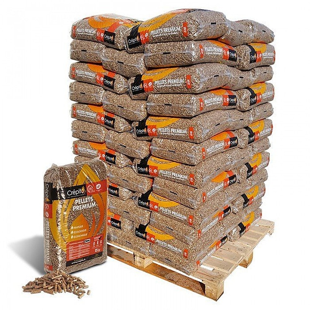 Granulés de bois BADGER — Palette de 65 sacs de 15 kg