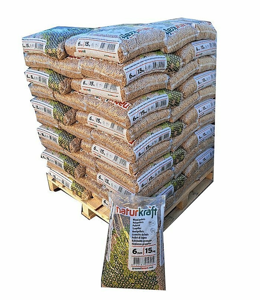 Granulés de bois Naturkraft — Palette de 66 sacs